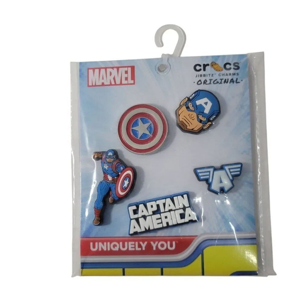 Crocs Jibbitz Shoe Charms Captain America Uniquely You Original Marvel Superhero